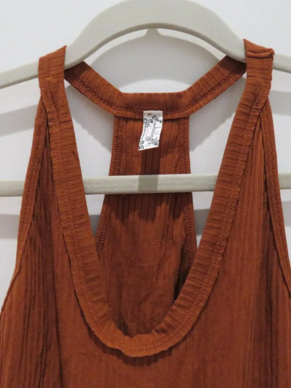INTIMATELY FREE PEOPLE Speed Dial Bodysuit Bronze Brown Ribbed Small Minimalist - Picture 5 of 12